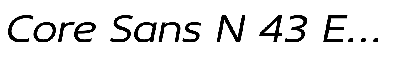 Core Sans N 43 Exp Italic